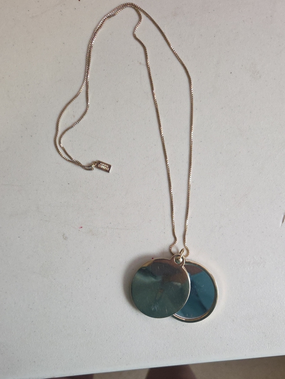 Kate Spade Saturday  Double Disc Pendant Necklace in Blue